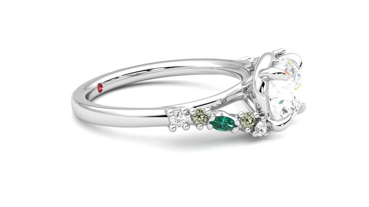 Taylor & Hart Avalon Round Engagement Ring 360 degree image 8