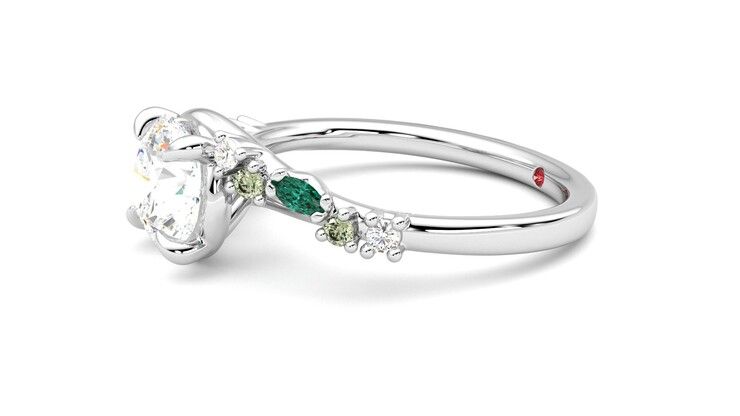 Taylor & Hart Avalon Round Engagement Ring 360 degree image 22