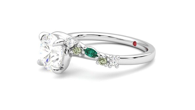 Taylor & Hart Avalon Round Engagement Ring 360 degree image 23