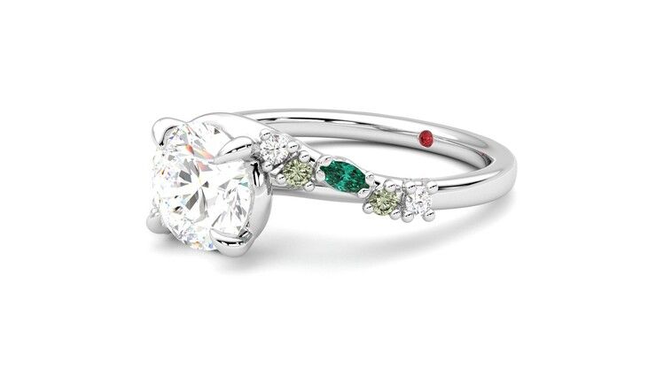 Taylor & Hart Avalon Round Engagement Ring 360 degree image 24