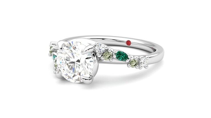 Taylor & Hart Avalon Round Engagement Ring 360 degree image 25