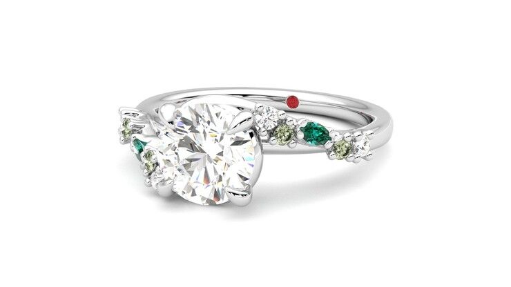 Taylor & Hart Avalon Round Engagement Ring 360 degree image 26