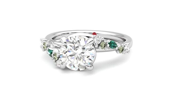 Taylor & Hart Avalon Round Engagement Ring 360 degree image 27