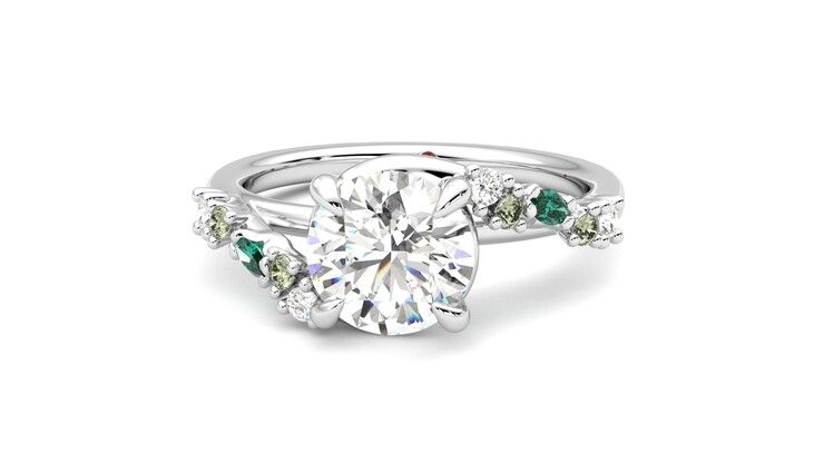 Taylor & Hart Avalon Round Engagement Ring 360 degree image 28
