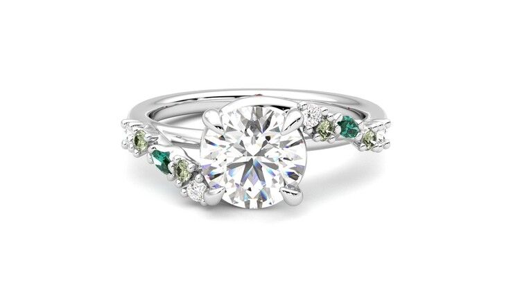 Taylor & Hart Avalon Round Engagement Ring 360 degree image 29
