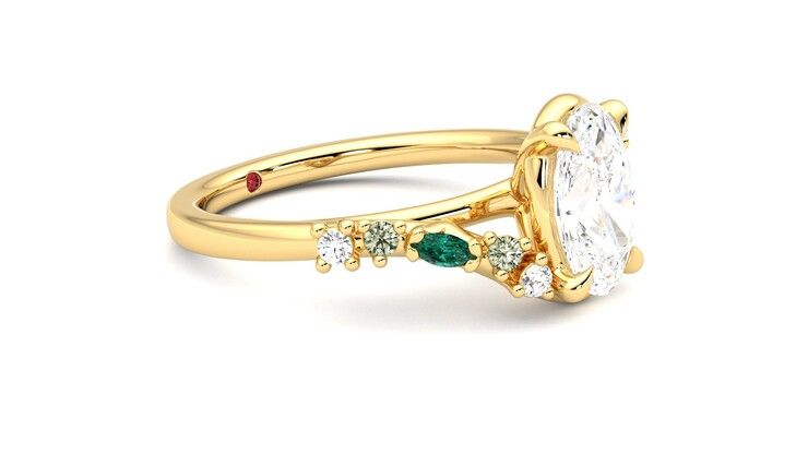 Taylor & Hart Avalon Oval Engagement Ring 360 degree image 7