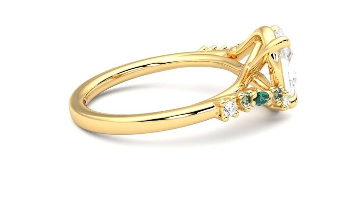 Taylor & Hart Avalon Oval Engagement Ring 360 degree image 10