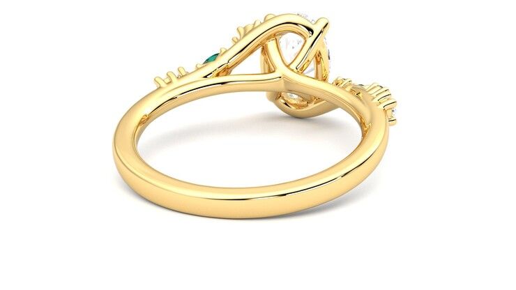 Taylor & Hart Avalon Oval Engagement Ring 360 degree image 14