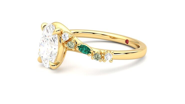 Taylor & Hart Avalon Oval Engagement Ring 360 degree image 23