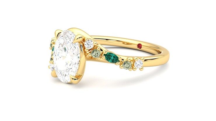 Taylor & Hart Avalon Oval Engagement Ring 360 degree image 24