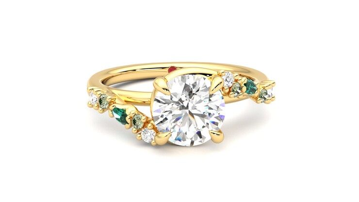 Taylor & Hart Avalon Round Engagement Ring 360 degree image 2