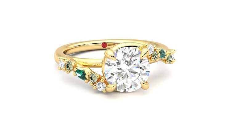 Taylor & Hart Avalon Round Engagement Ring 360 degree image 3