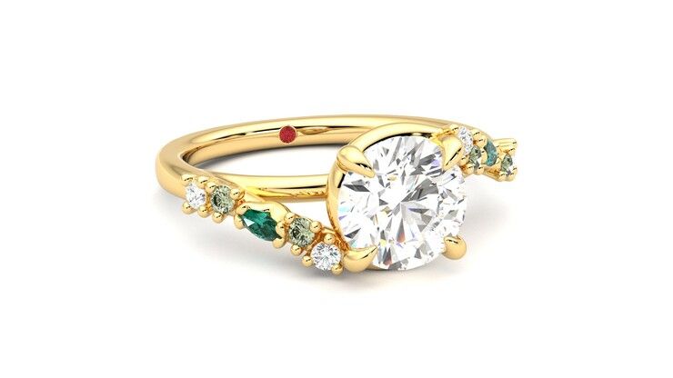 Taylor & Hart Avalon Round Engagement Ring 360 degree image 4