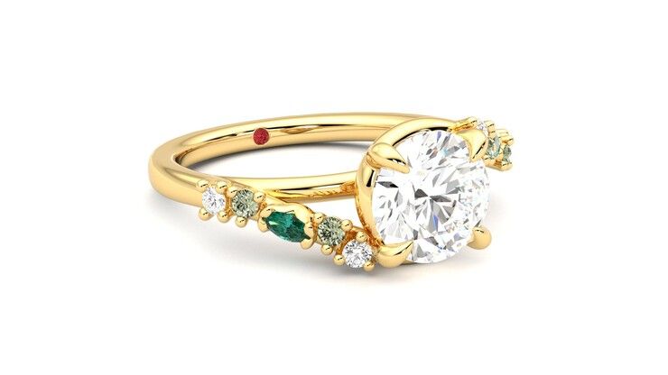 Taylor & Hart Avalon Round Engagement Ring 360 degree image 5