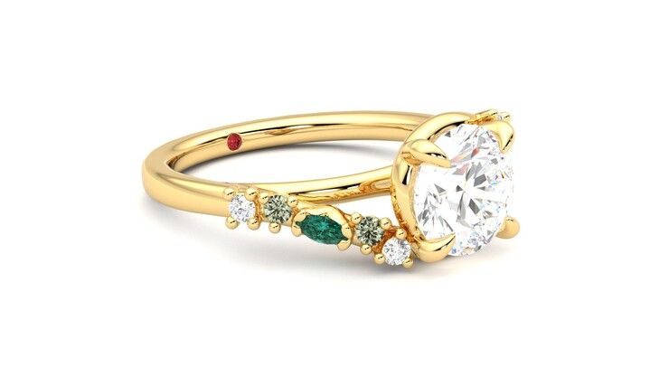 Taylor & Hart Avalon Round Engagement Ring 360 degree image 6
