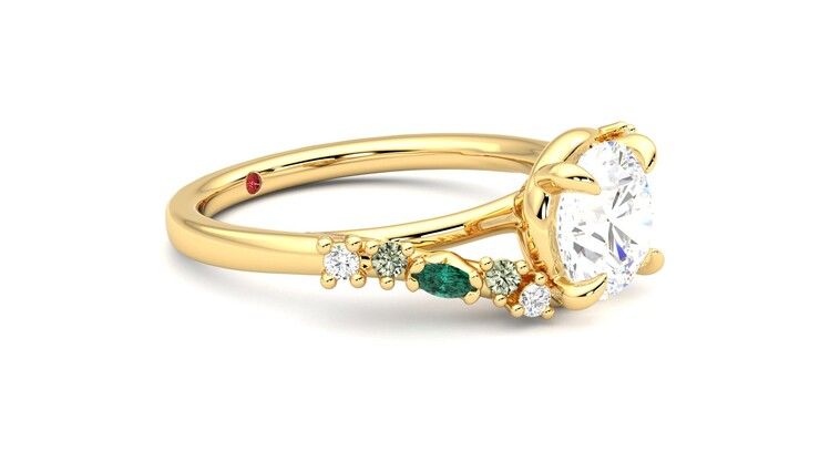 Taylor & Hart Avalon Round Engagement Ring 360 degree image 7