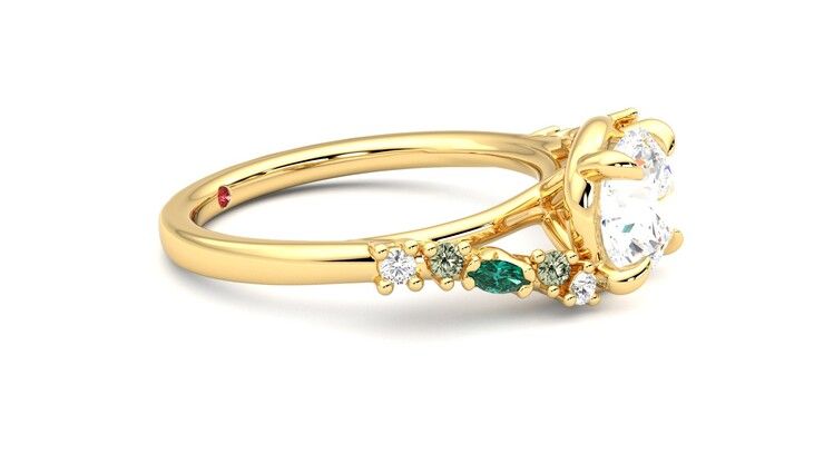 Taylor & Hart Avalon Round Engagement Ring 360 degree image 8