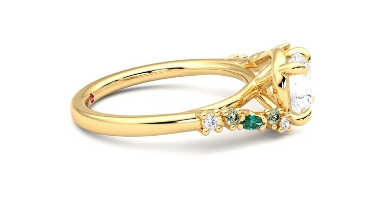 Taylor & Hart Avalon Round Engagement Ring 360 degree image 9