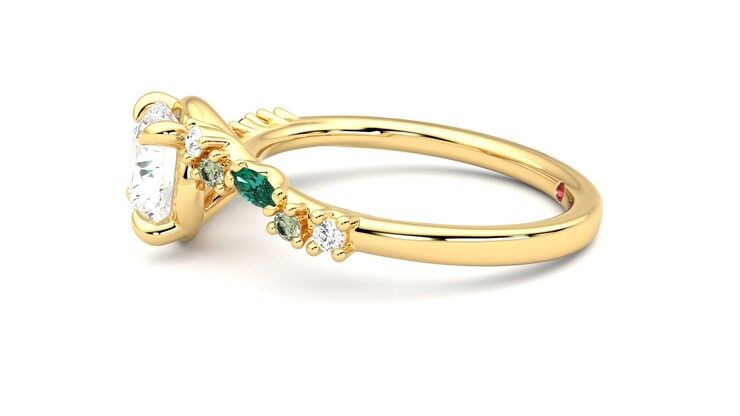 Taylor & Hart Avalon Round Engagement Ring 360 degree image 21