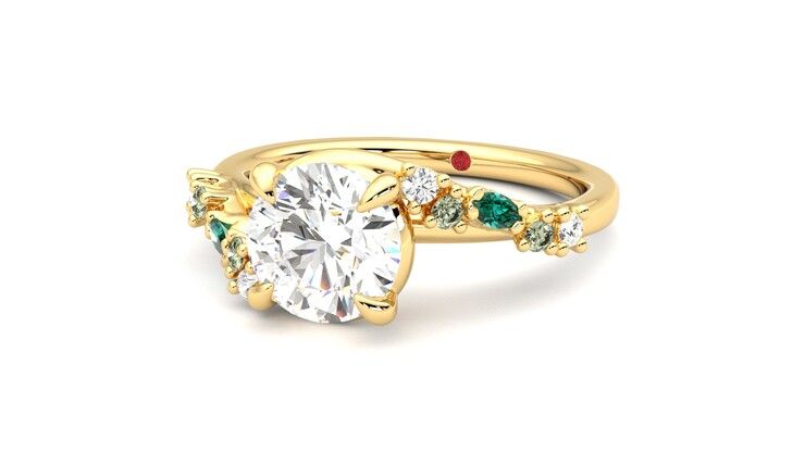 Taylor & Hart Avalon Round Engagement Ring 360 degree image 26