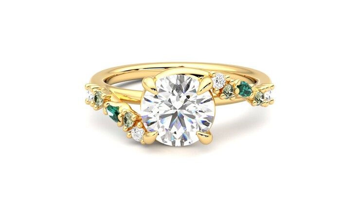 Taylor & Hart Avalon Round Engagement Ring 360 degree image 29