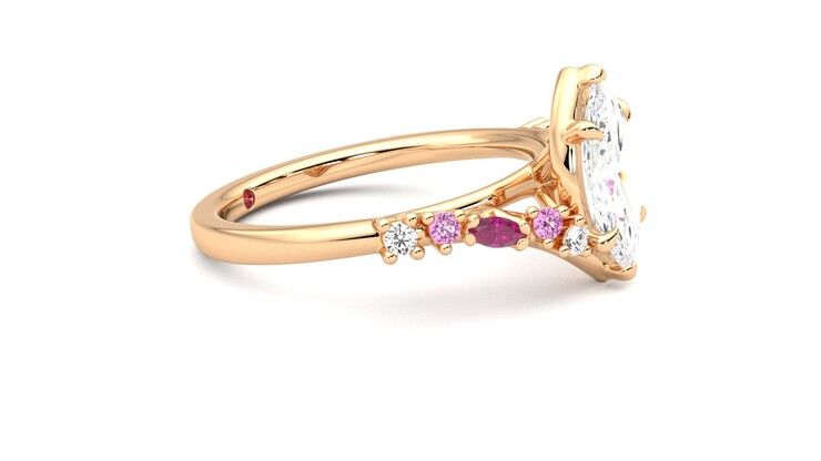 Taylor & Hart Avalon Marquise Engagement Ring 360 degree image 8