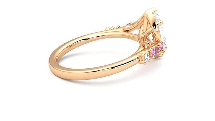 Taylor & Hart Avalon Marquise Engagement Ring 360 degree image 11