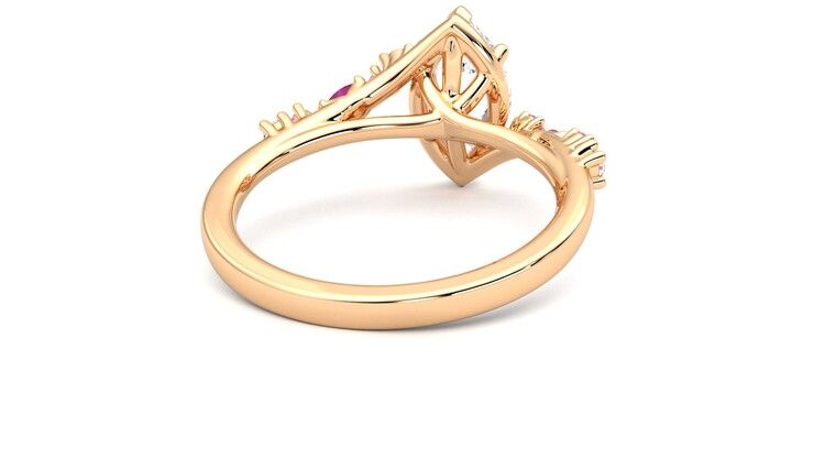 Taylor & Hart Avalon Marquise Engagement Ring 360 degree image 14