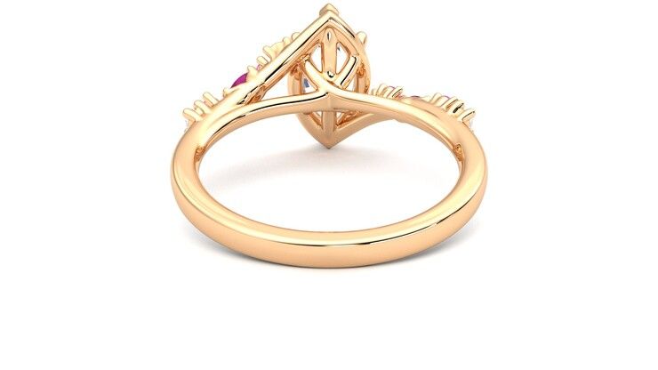 Taylor & Hart Avalon Marquise Engagement Ring 360 degree image 15