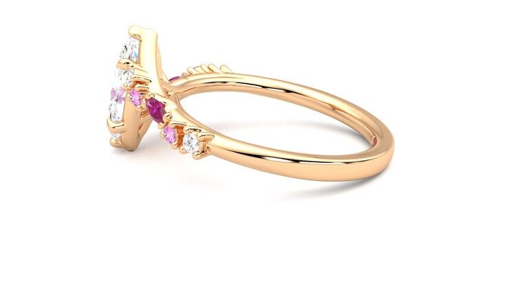 Taylor & Hart Avalon Marquise Engagement Ring 360 degree image 20