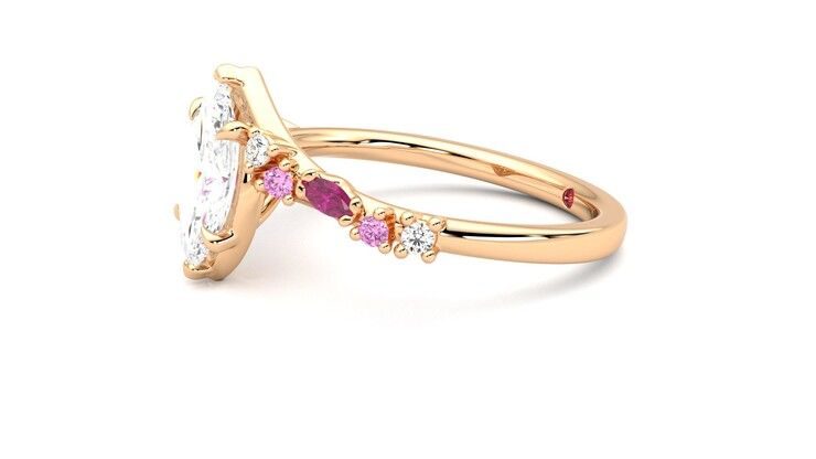 Taylor & Hart Avalon Marquise Engagement Ring 360 degree image 22