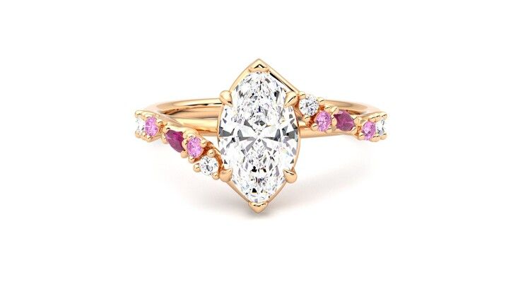 Taylor & Hart Avalon Marquise Engagement Ring 360 degree image 29