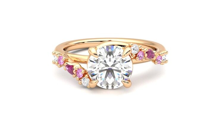 Taylor & Hart Avalon Round Engagement Ring 360 degree image 0