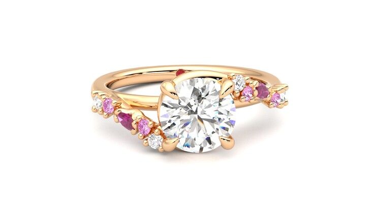 Taylor & Hart Avalon Round Engagement Ring 360 degree image 2
