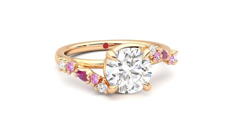 Taylor & Hart Avalon Round Engagement Ring 360 degree image 3