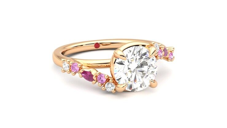 Taylor & Hart Avalon Round Engagement Ring 360 degree image 4