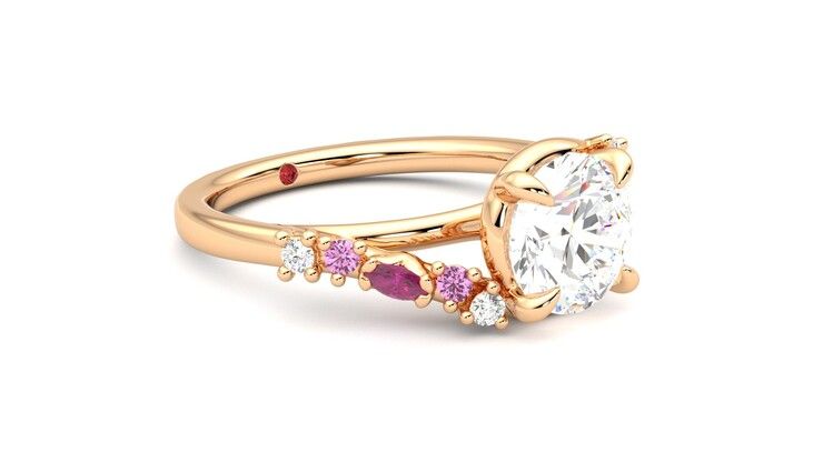 Taylor & Hart Avalon Round Engagement Ring 360 degree image 6