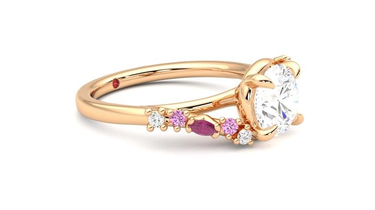 Taylor & Hart Avalon Round Engagement Ring 360 degree image 7