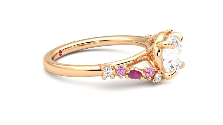 Taylor & Hart Avalon Round Engagement Ring 360 degree image 8
