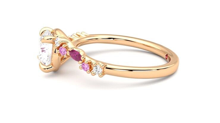 Taylor & Hart Avalon Round Engagement Ring 360 degree image 21