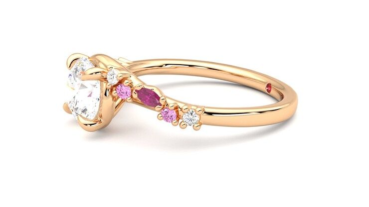 Taylor & Hart Avalon Round Engagement Ring 360 degree image 22