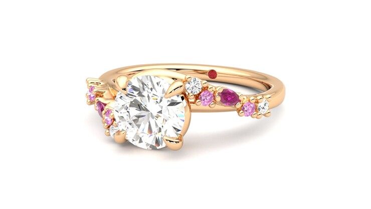 Taylor & Hart Avalon Round Engagement Ring 360 degree image 26