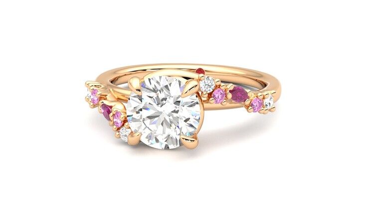 Taylor & Hart Avalon Round Engagement Ring 360 degree image 27