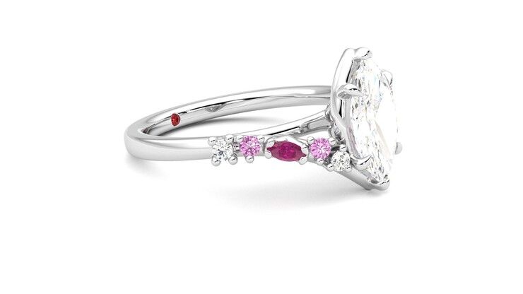 Taylor & Hart Avalon Marquise Engagement Ring 360 degree image 7
