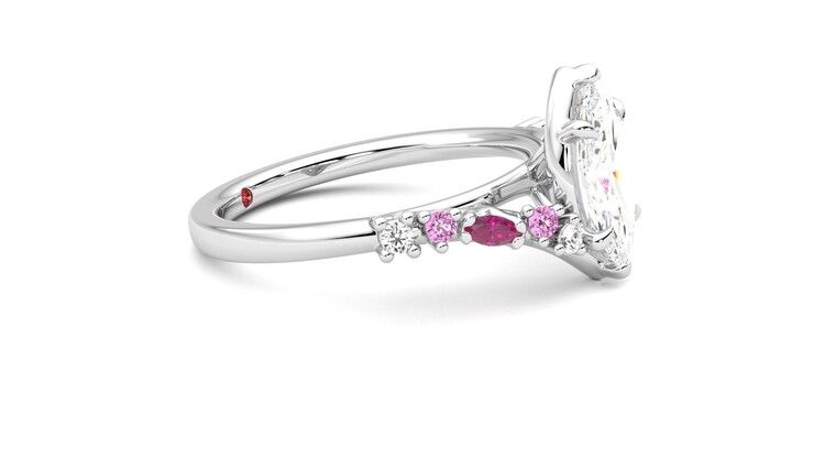 Taylor & Hart Avalon Marquise Engagement Ring 360 degree image 8
