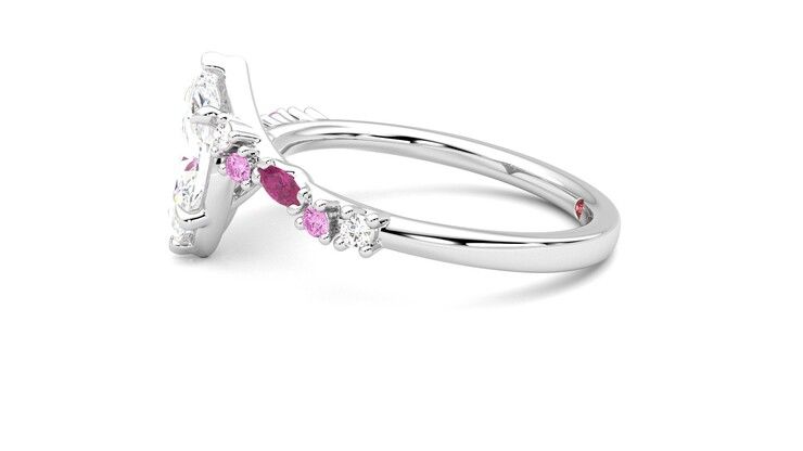 Taylor & Hart Avalon Marquise Engagement Ring 360 degree image 21
