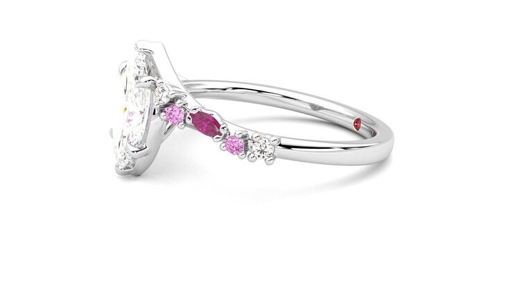 Taylor & Hart Avalon Marquise Engagement Ring 360 degree image 22