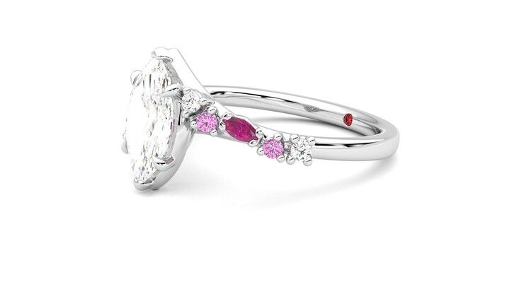 Taylor & Hart Avalon Marquise Engagement Ring 360 degree image 23