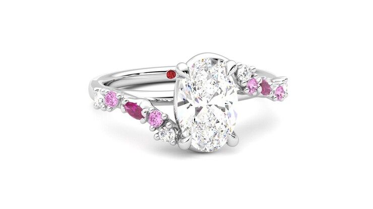 Taylor & Hart Avalon Oval Engagement Ring 360 degree image 3