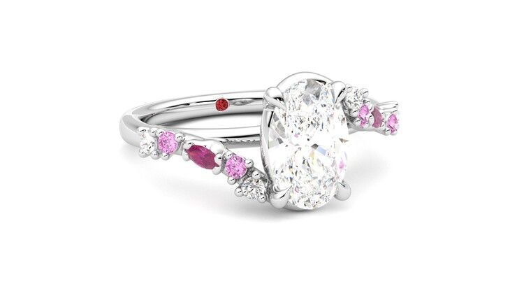 Taylor & Hart Avalon Oval Engagement Ring 360 degree image 4